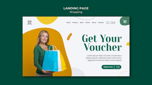 Landing page shopping sale template