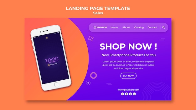 PSD gratuito modello di vendita dello shopping della pagina di destinazione
