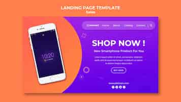Free PSD landing page shopping sale template