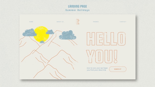 landing page for summer vacation