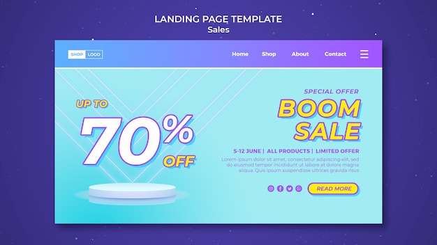 Landing page for super sale