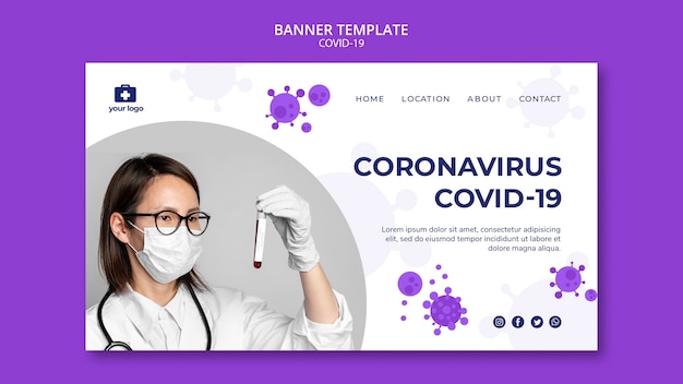 Landing page template about covid19