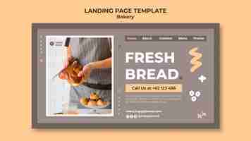 Free PSD landing page template for bread shop