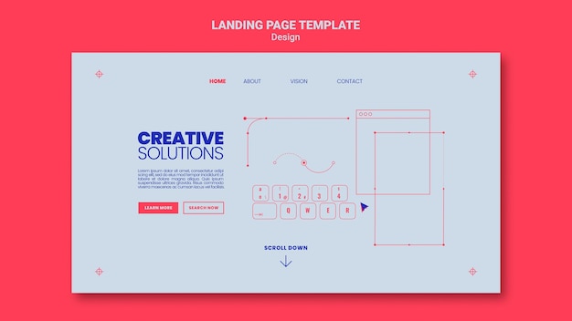 Free PSD landing page template for creative business solutions