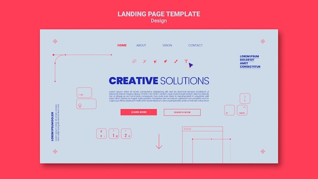 Free PSD landing page template for creative business solutions