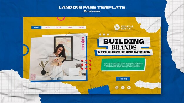 Landing page template for creative business solutions