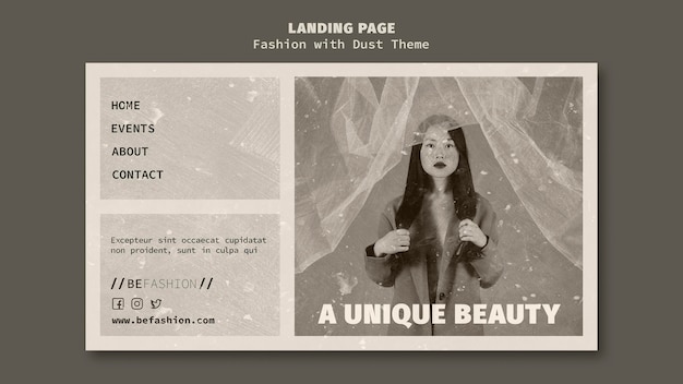 Landing page template for fashion store