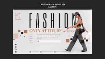 Free PSD landing page template for fashion store