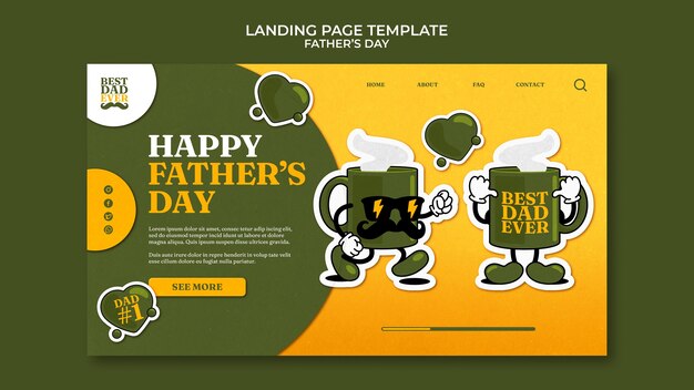 Landing page template for father's day celebration