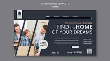 Free PSD landing page template for finding the perfect home