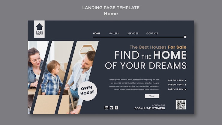 Free PSD landing page template for finding the perfect home