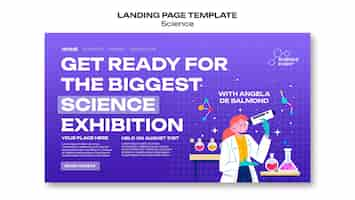 無料PSD 科学と実験用のランディング ページ テンプレート