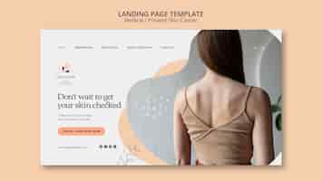 무료 PSD 피부암 예방을 위한 랜딩페이지 템플릿