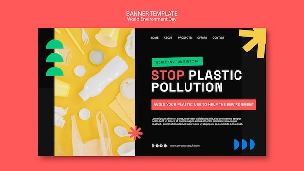 無料PSD 世界環境デーのお祝いのランディングページテンプレート