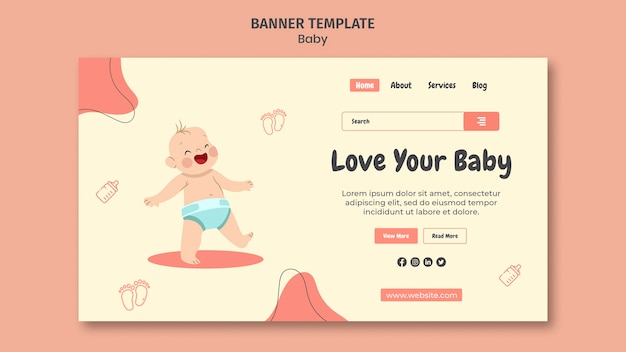 Landing page template for international baby day