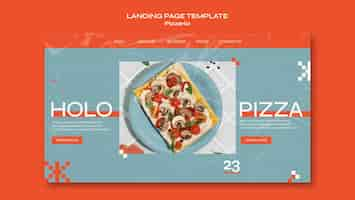 PSD gratuito modello di pagina di destinazione per pizzeria italiana