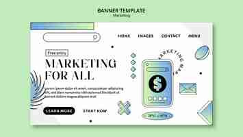 Free PSD landing page template for marketing company