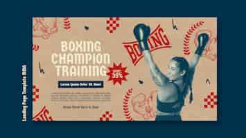 Free PSD landing page template for mma box fighting