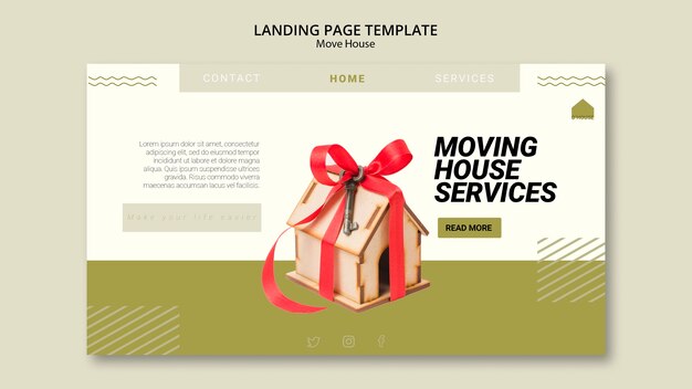 landing page template for moving house services