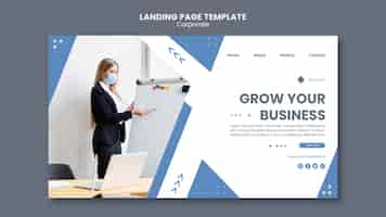 Free PSD landing page template for professional business