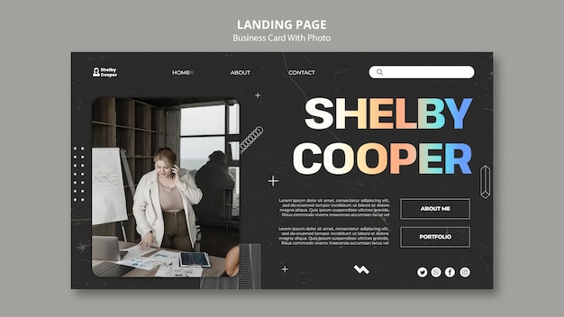 Landing page template for professional business