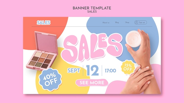 Landing page template for sales and discounts