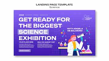 Free PSD landing page template for science and experiments