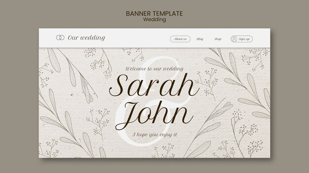 landing page template for wedding celebration