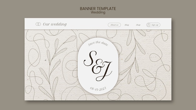 Landing page template for wedding celebration