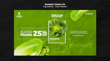 Free PSD landing page template with spinach