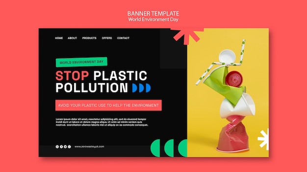 Landing page template for world environment day celebration