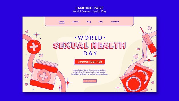 Landing page template for world sexual health day