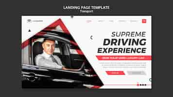 Free PSD landing page  transport template design