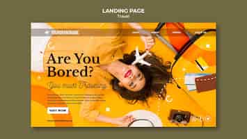 Free PSD landing page travel agency template