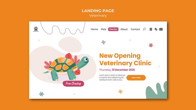 Landing page vet clinic template