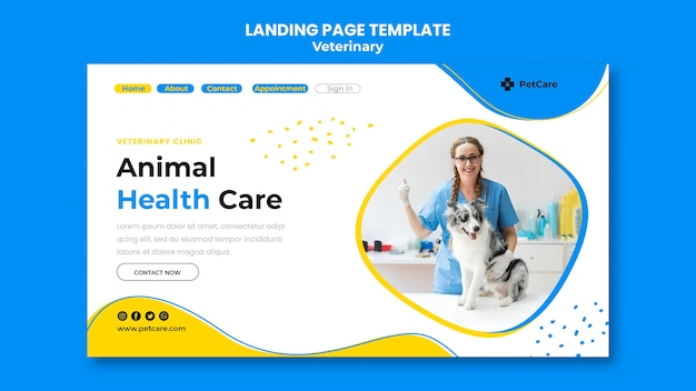 Landing page veterinary clinic template
