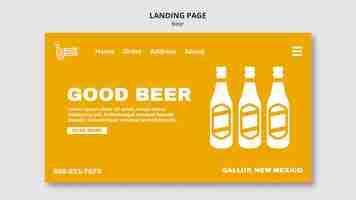 Free PSD landing page web template for beer