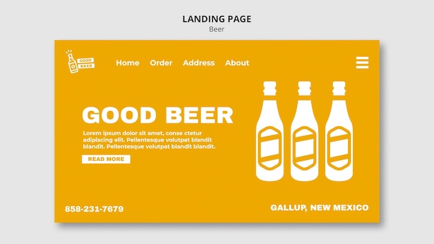 Веб-шаблон целевой страницы для пива