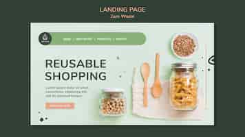 Free PSD landing page for zero waste lifestyle