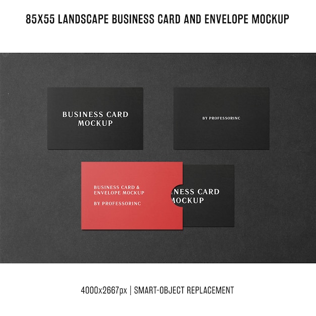 Landscape business card mockup