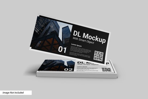 Download Free Psd Dl Landscape Flyer Mockup With Plants