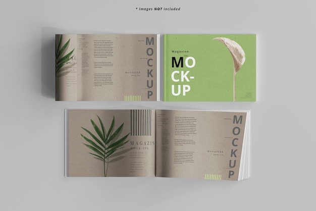 Landscape magazines mockup