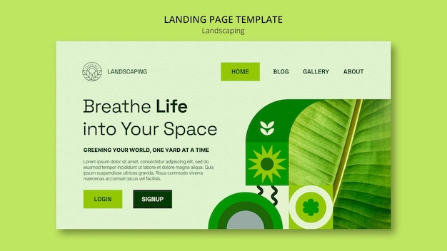 Free PSD landscaping template design