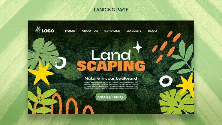 Free PSD landscaping template design