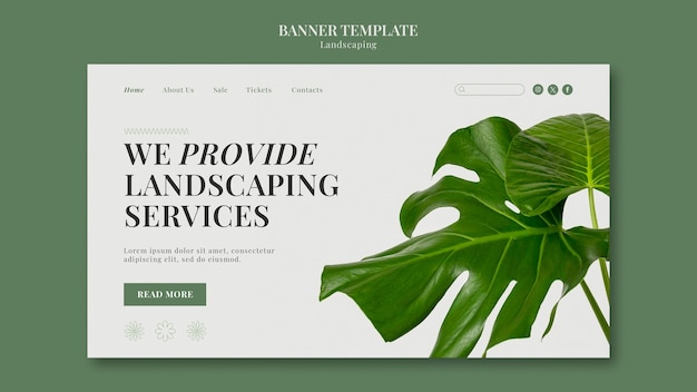 Free PSD landscaping template design