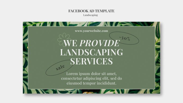 Free PSD landscaping template design