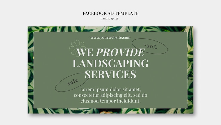 Free PSD landscaping template design