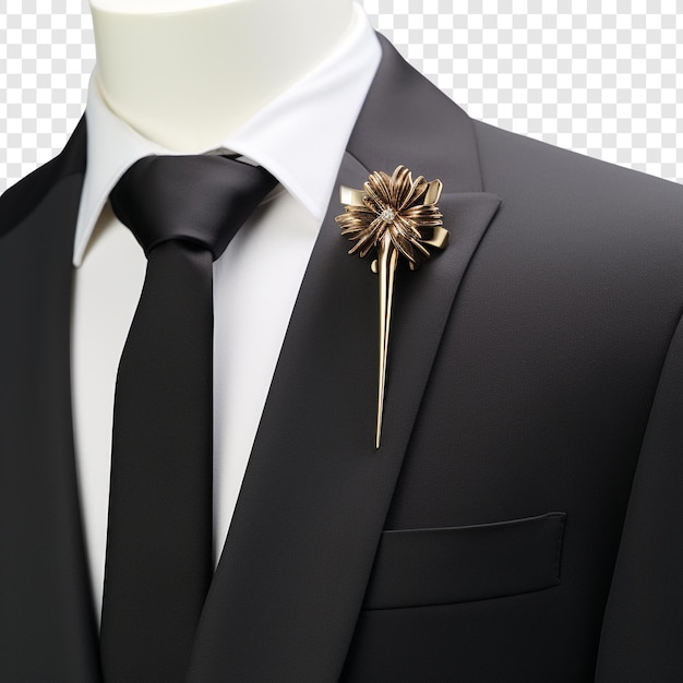 PSD gratuito lapel pin isolato su sfondo trasparente