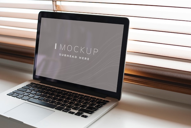 Free PSD laptop digital device screen mockup