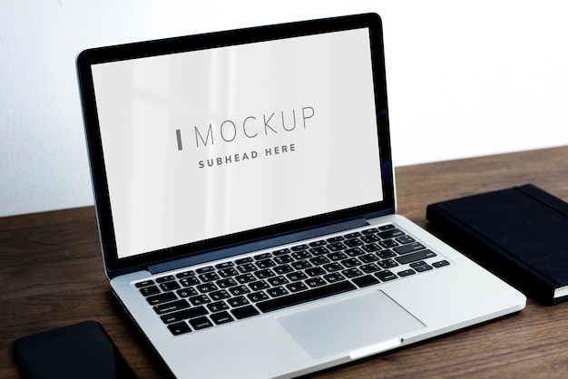 Laptop digital device screen mockup